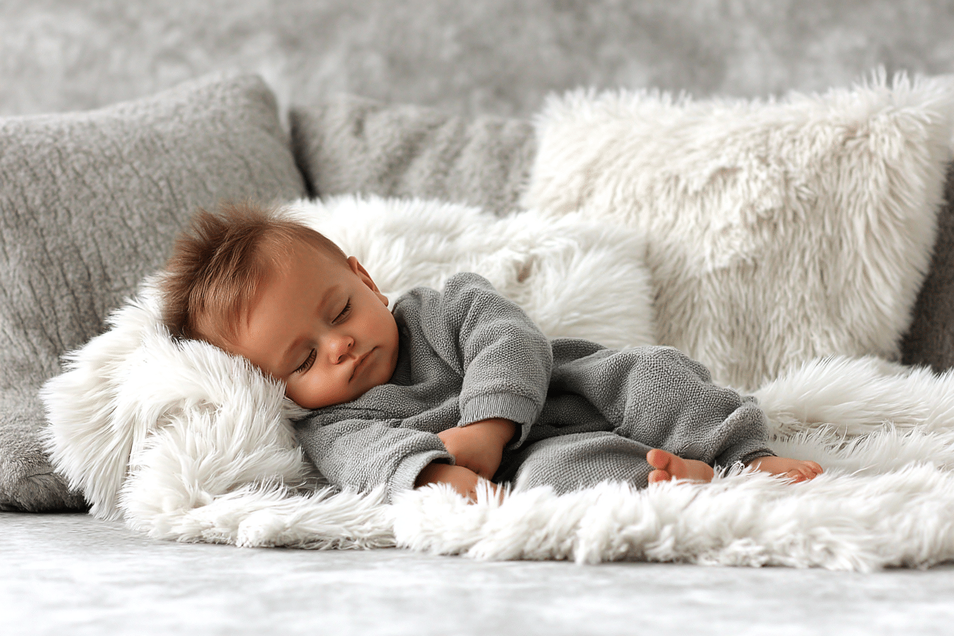 Schlafendes Baby während der Entwicklungsschübe