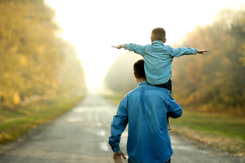 Stiefvater und Kind