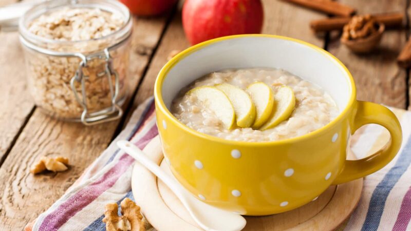 Beikost Rezept -Apfel Hafer Milchbrei