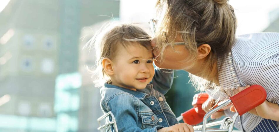 Einkaufen mit Kindern