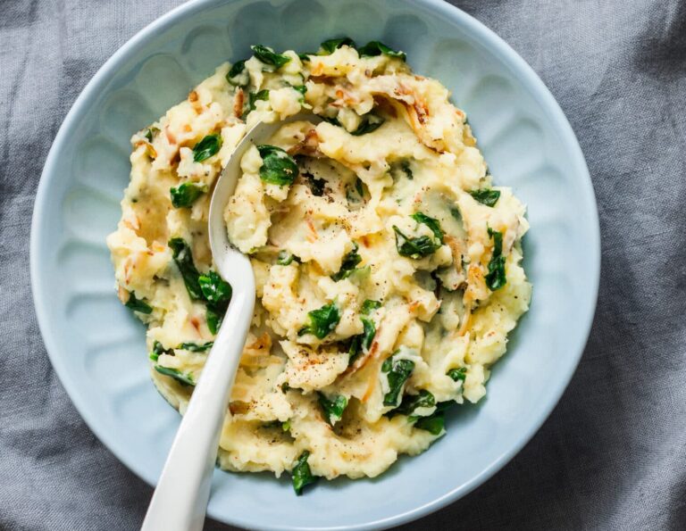 Beikost Rezept: Blattspinat mit Kartoffelpüree