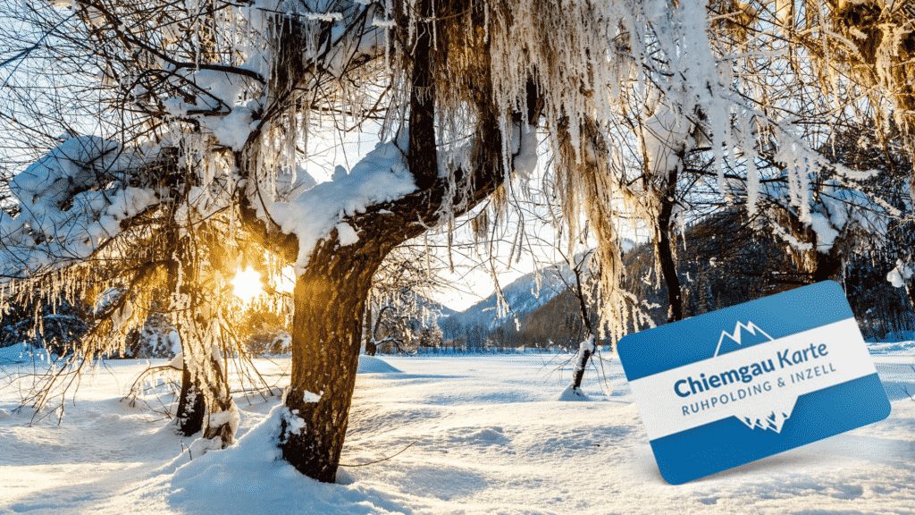 Wunderschöne Winterlandschaft in Ruhpolding Chiemgau, Bayern.