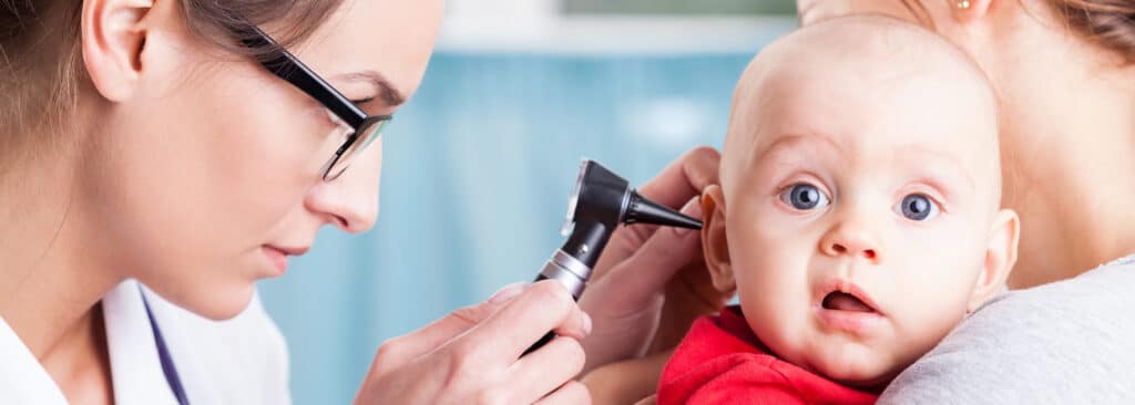 Babys lernen das Hören