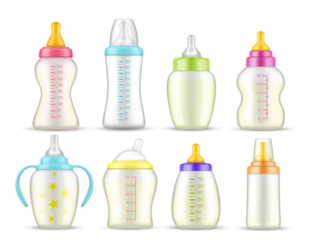 verschiedene Babyflaschen Formen