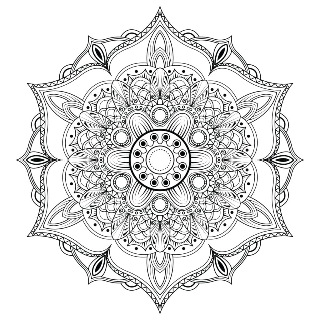 Mandala Ausmalbild 18  Orientalisch