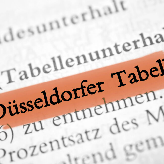 Die Düsseldorfer Tabelle für das Jahr 2023