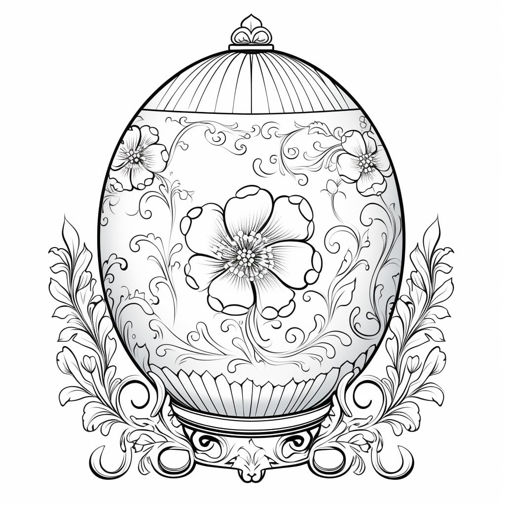 Fabergé-Ei Ausmalbild