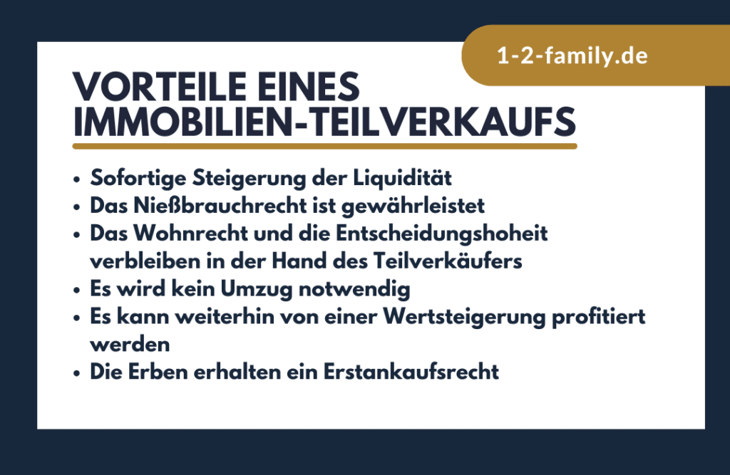 Vorteile eines Immobilien-Teilverkaufs Infografik