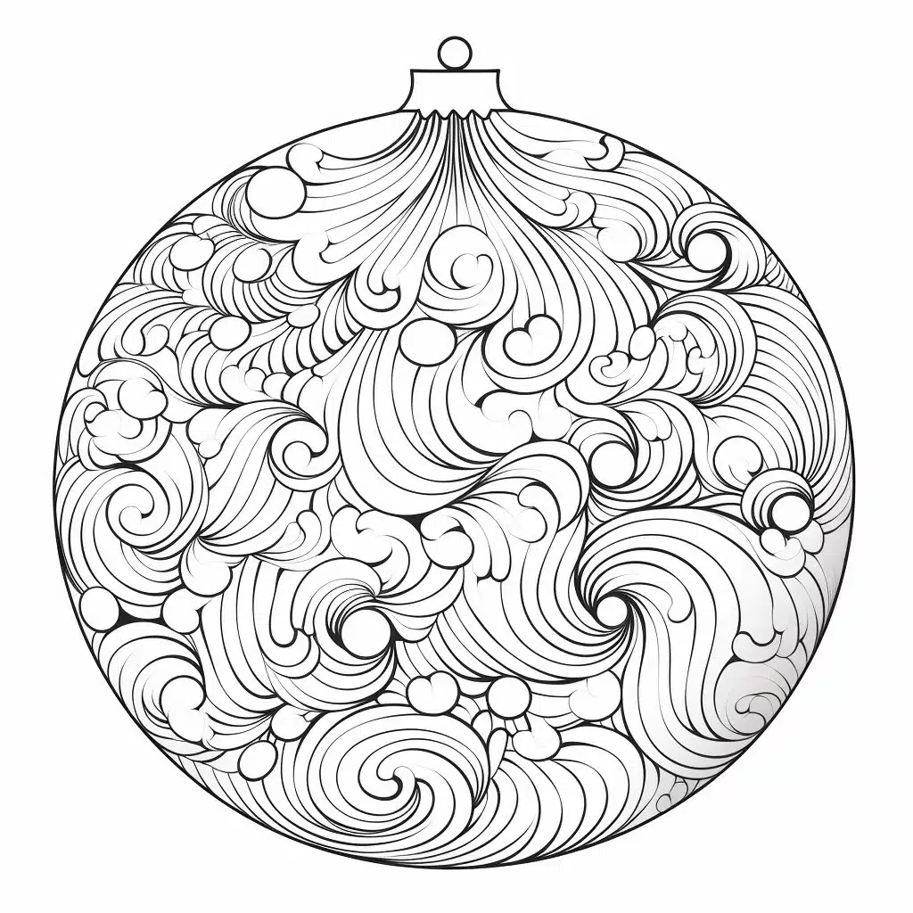 Weihnachtsbaumkugel - Ausmalbild