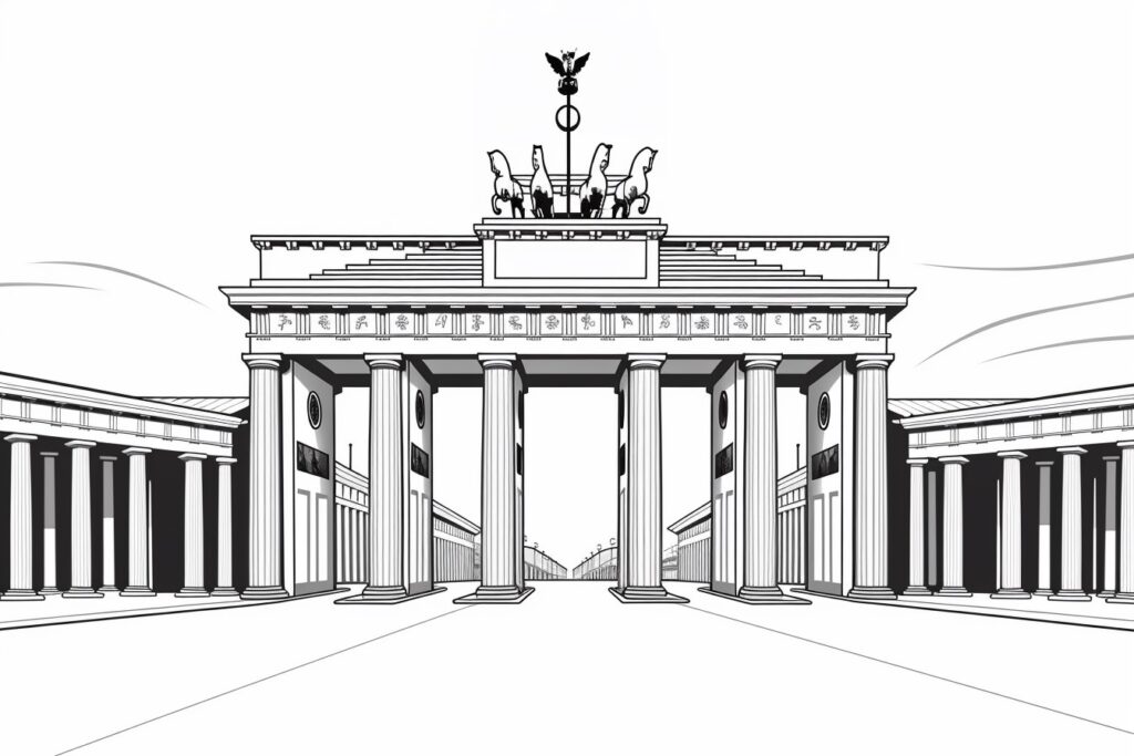 Brandenburger Tor Ausmalbild