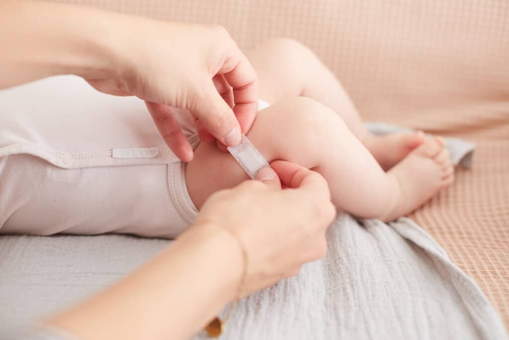 Welt Impfwoche 2024 - Baby wurde geimpft.