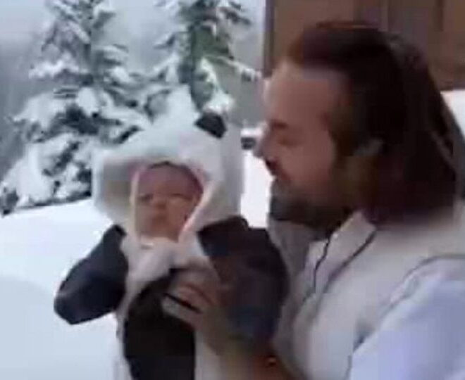 Influencer wirft Baby in Schnee