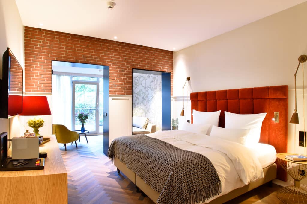 Extrem geschmackvolle Inneneinrichtung der Zimmer im Hotel Das James