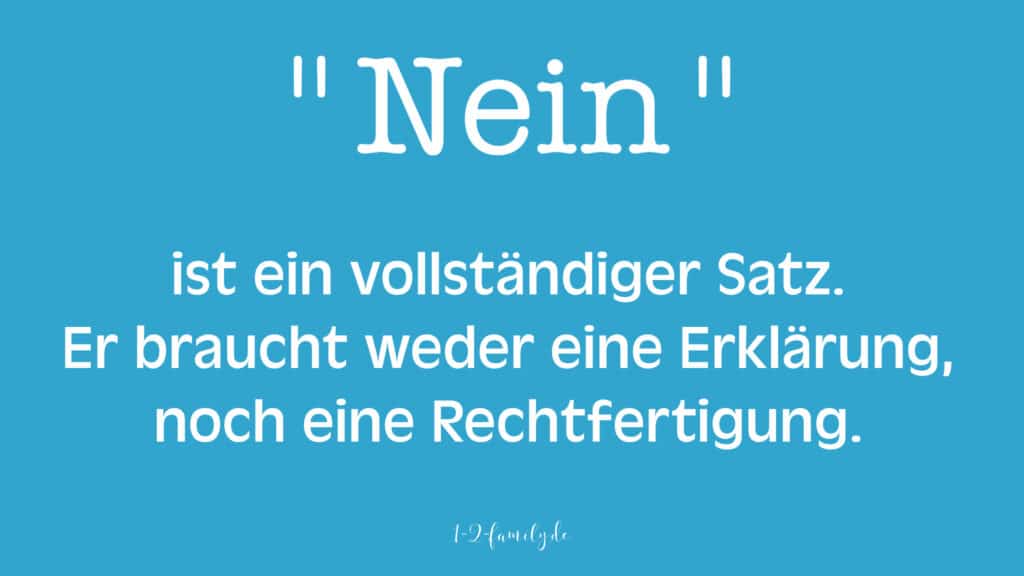 Nein sagen lernen