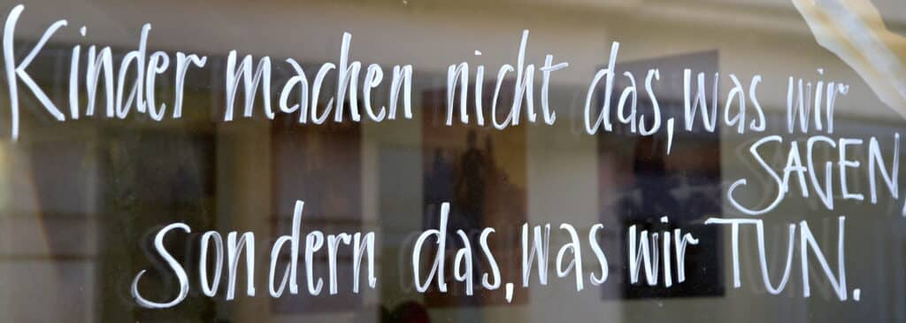 Vorbild für Kinder sein