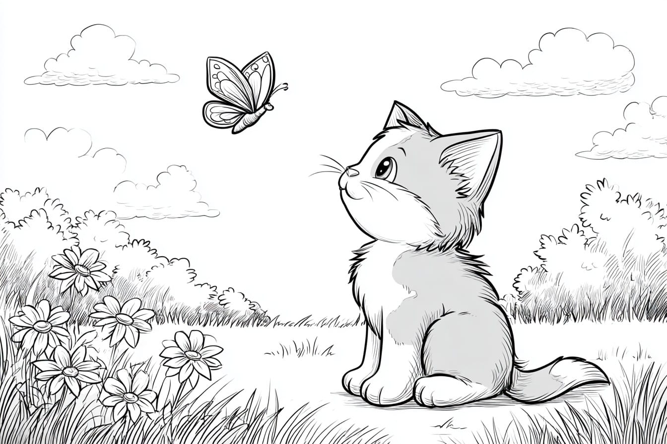 Katzen Ausmalbilder – kostenlos zum Ausdrucken