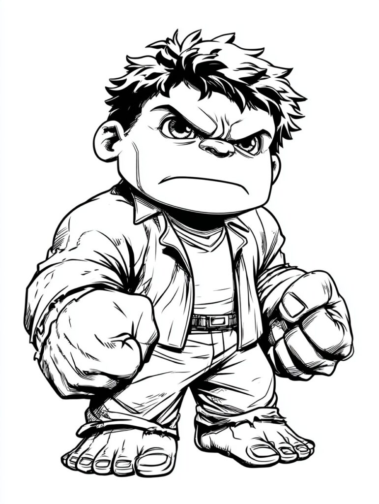 Cooler alternativer Comic Hulk Ausmalbild