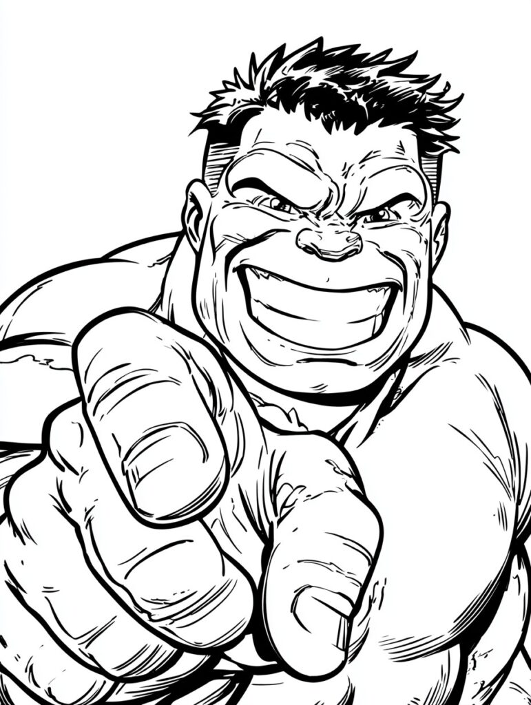 Lachender Hulk Ausmalbild und Malvorlage