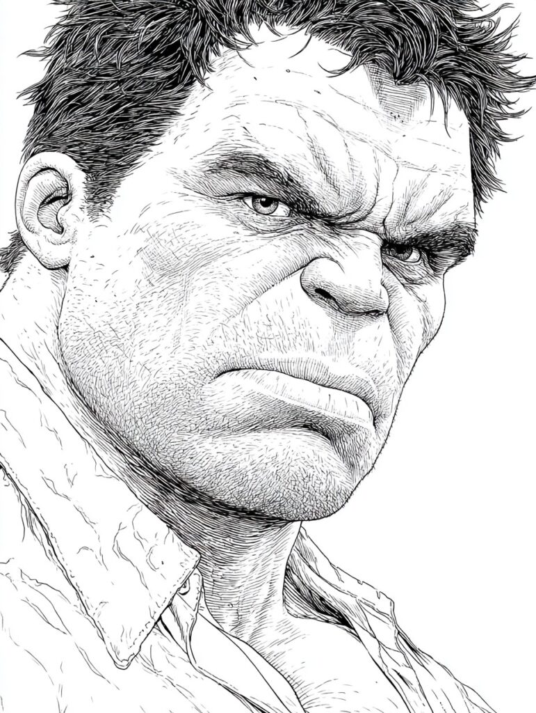 Hulk alias Bruce Banner Ausmalbild