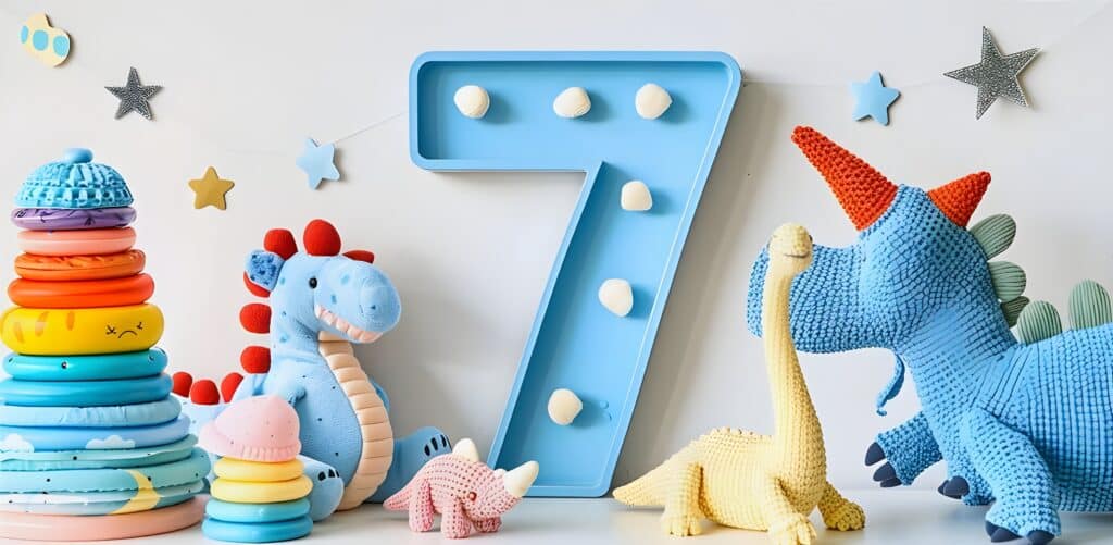 7 Monate altes Baby - Spielen und Sicherheit