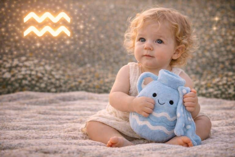 Die schönsten Babynamen für das Sternzeichen Wassermann - Beitragsbild