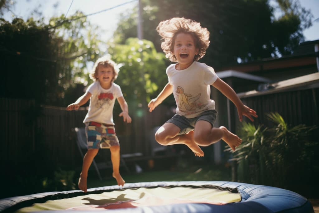 Trampolin im Garten