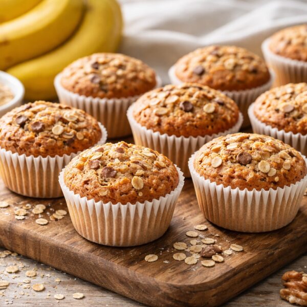 Bananen Hafer Muffins Rezept - süß ohne Zucker