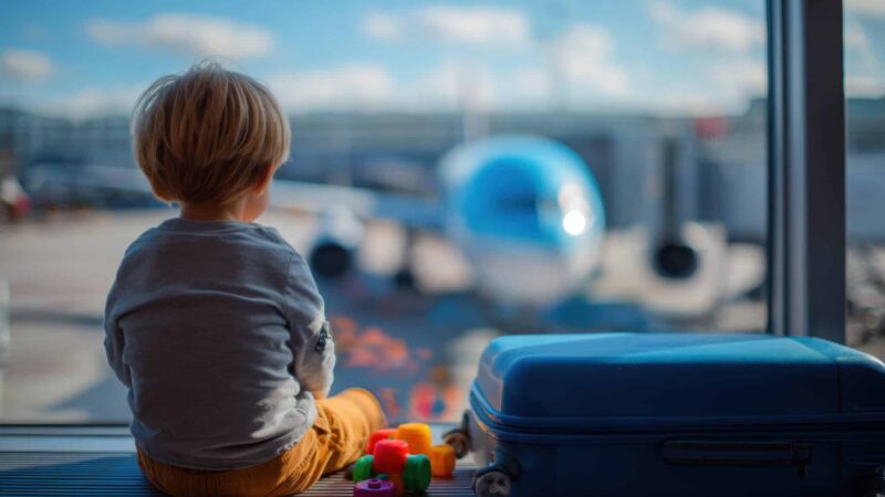 Flugverspätung mit Kindern