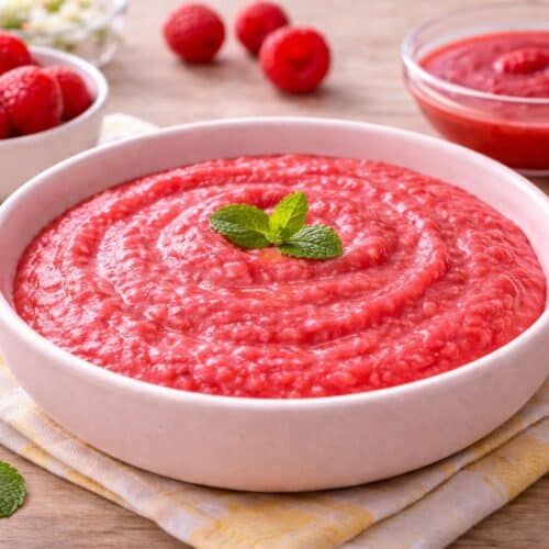 Grießbrei mit Himbeeren Beikost Rezept