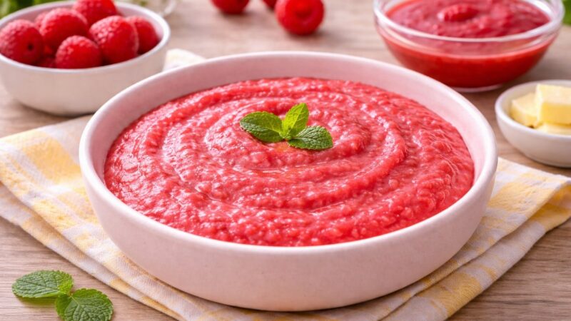 Grießbrei mit Himbeeren Beikost Rezept