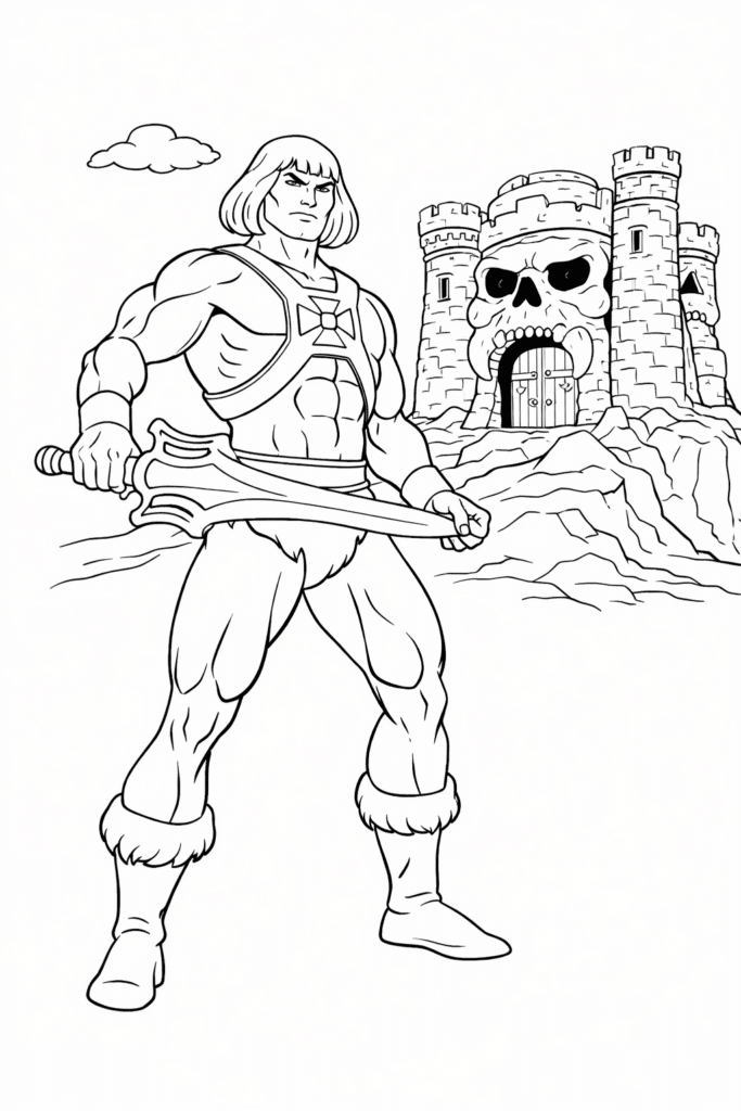 He-Man vor Castle Grayskull