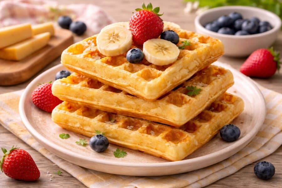 Waffeln für Kleinkinder – ohne Zucker & Salz (super fluffig mit Banane)