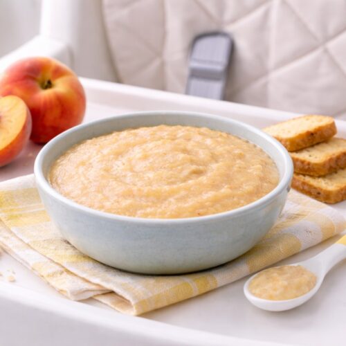 pfirsisch zwieback brei beikost für babys rezept