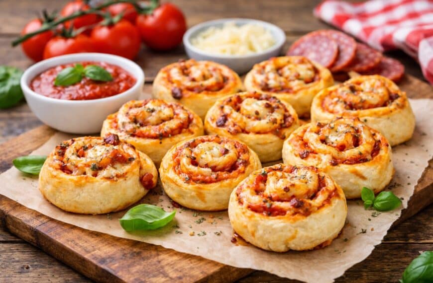 Einfache und schnelle Pizzaschnecken Rezept