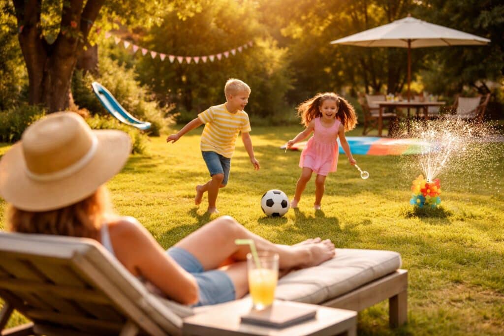 Garten sicher machen und Aufsicht führen.