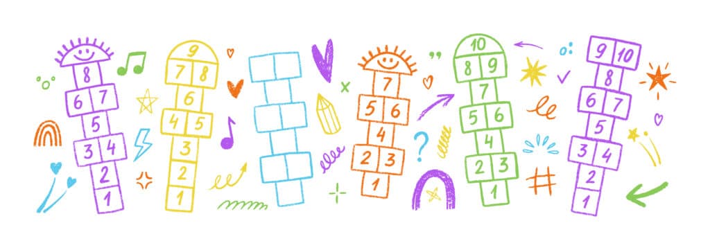 Varianten für das Hüpfspiel Himmel und Hölle