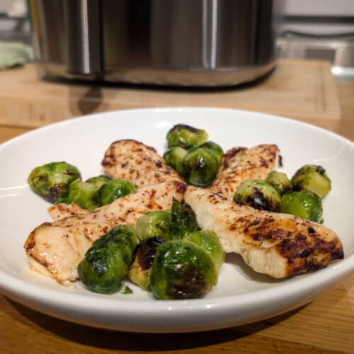 Airfryer Rezept Rosenkohl und Hänchenfilet