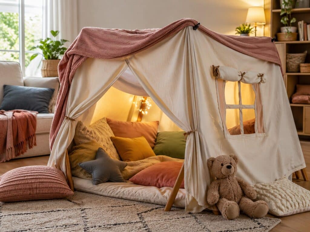 Höhlenfenster aus Stoff genäht