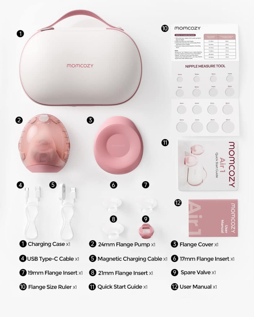 Lieferumfang der Momcozy Air 1.