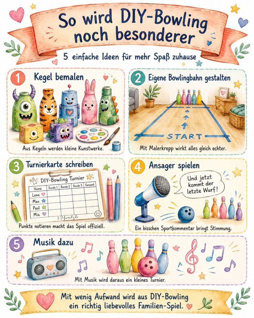 DIY Bowling kreativ gestalten - Infrografik