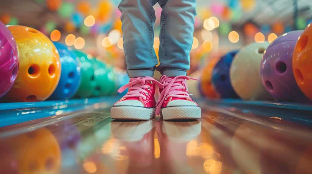 DIY-Bowling mit Kindern zuhause mit selbst gemachten Kegeln und weichem Ball