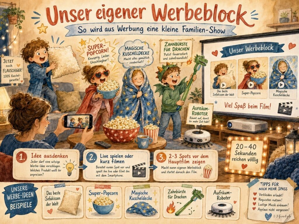 Eigener Werbeblock im Wohnzimmer Kino