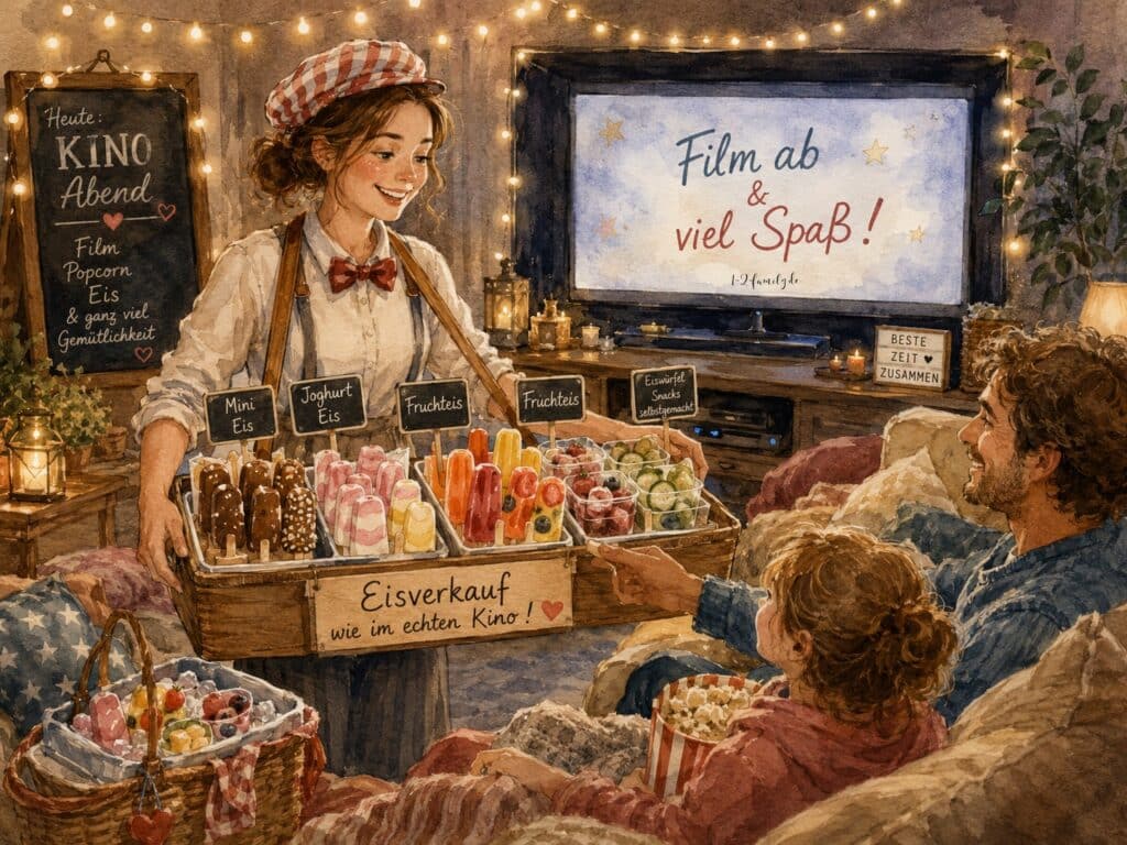 Eisverkauf im Familienkino zuhause