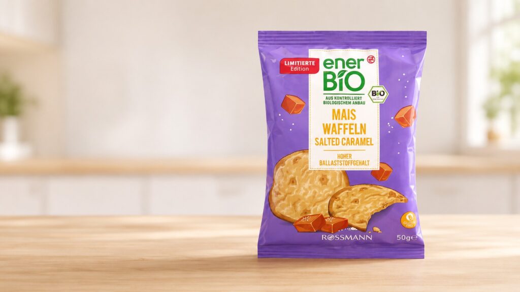 enerBiO Maiswaffeln Salted Caramel Rückruf