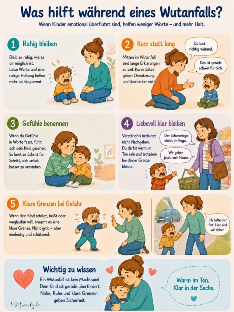 Infografik - Was hilft bei Wutanfällen von Kindern