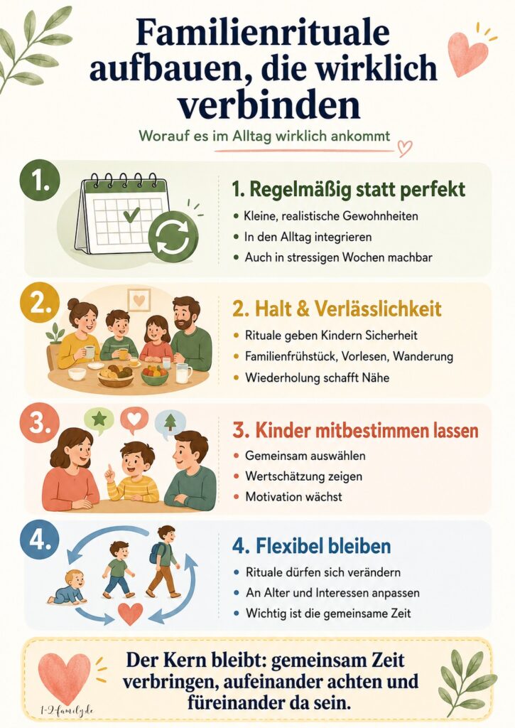 Familienrituale aufbauen Infografik