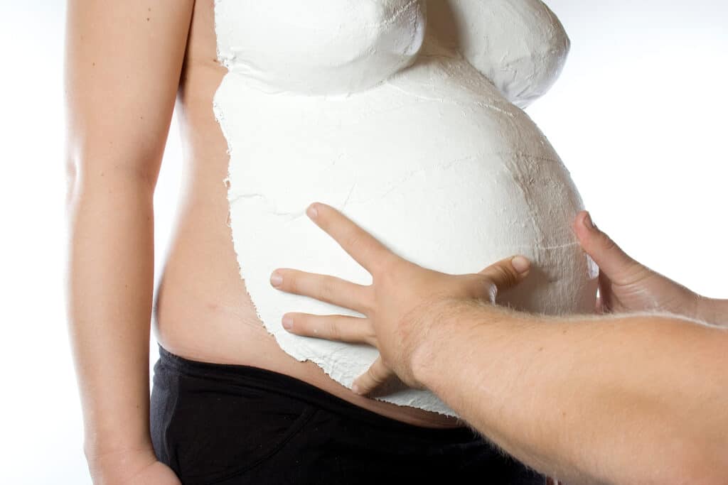 Babybauch Gipsabdruck