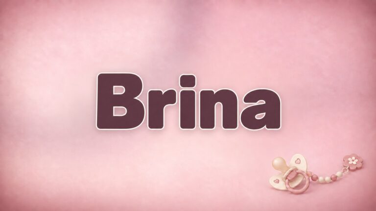 Brina – Beitragsbild zum Vornamen Brina