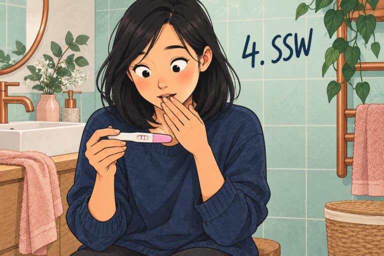 Comicillustration zur 4. Schwangerschaftswoche