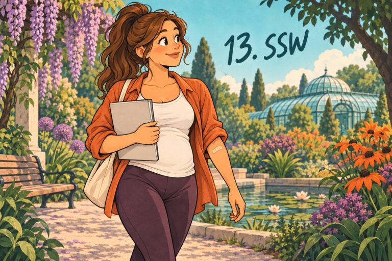 Illustration zur 13. Schwangerschaftswoche